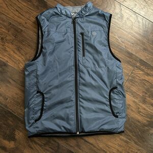 ATG By Wrangler Men's Blue/Gray Full Zip Reversible Classic Vest Size Small